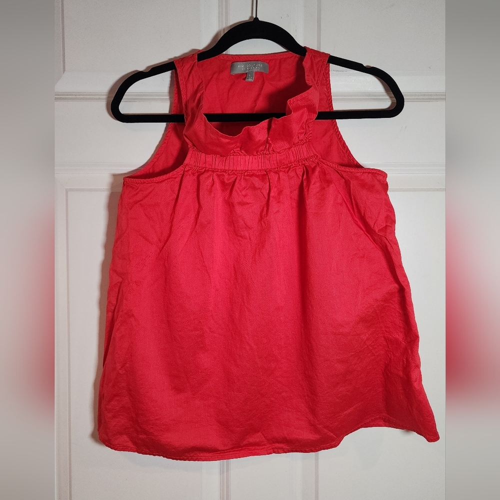 MM Couture By Miss Me Red Sleeveless Lightweight Blouse L